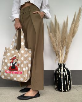 BOLSO CARMELA RAYAS MARRONES