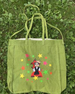 BOLSO TOTE CARMELA VERDE ESTRELLAS