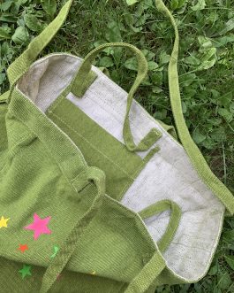 BOLSO TOTE CARMELA VERDE ESTRELLAS